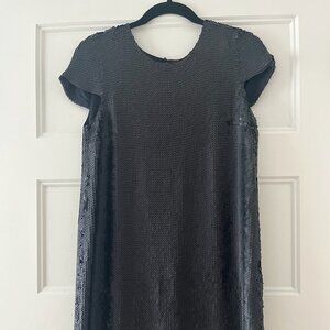 Theory Sequin Black Dress